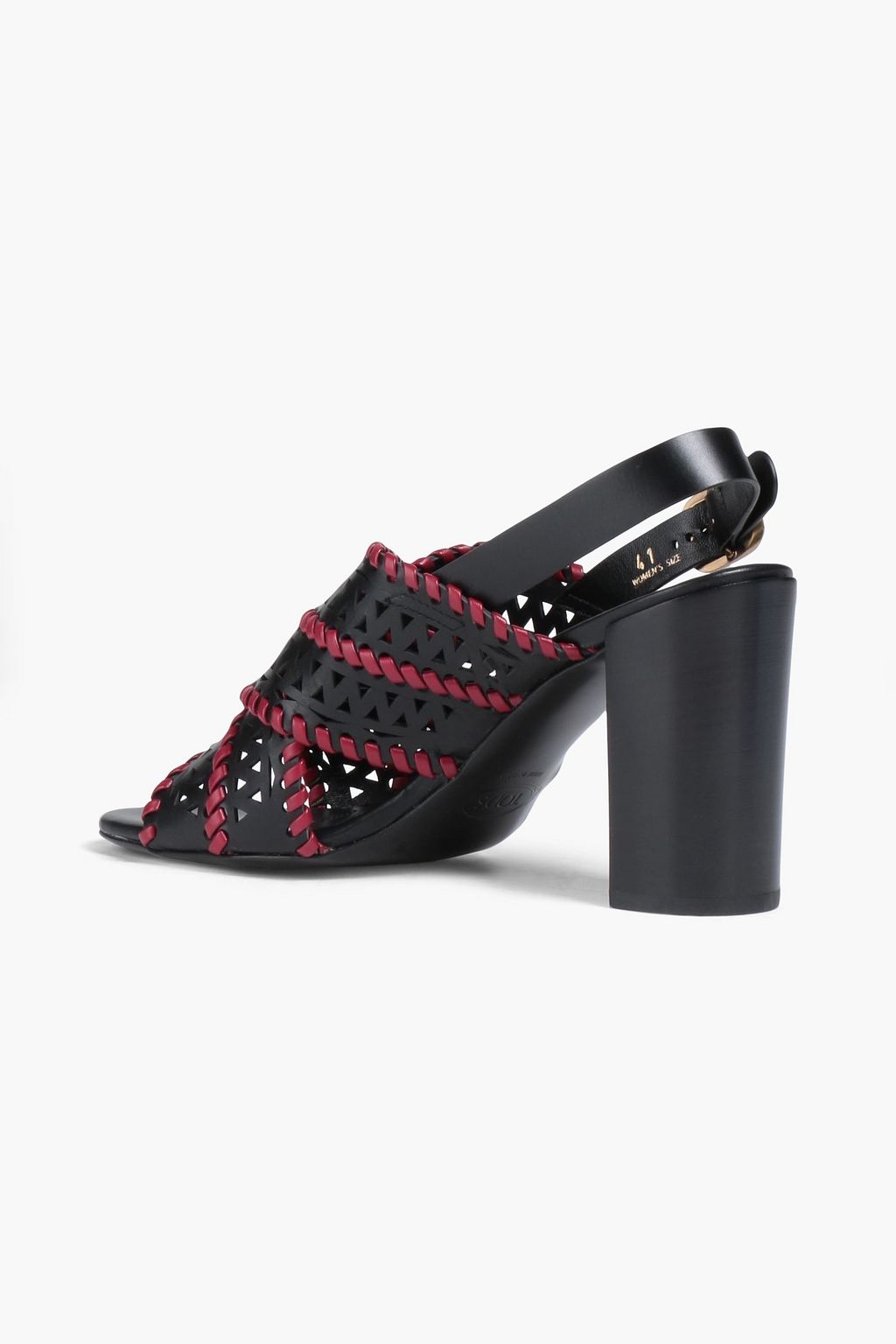 TOD'S レザー スリングバックサンダル レーザーカット