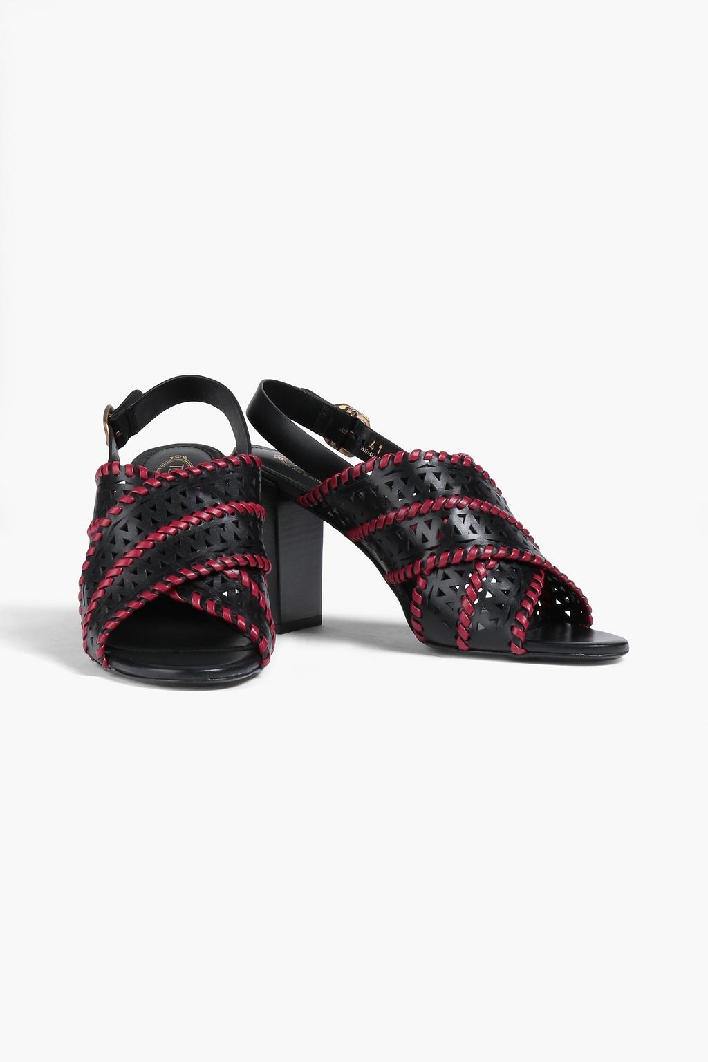 TOD'S レザー スリングバックサンダル レーザーカット