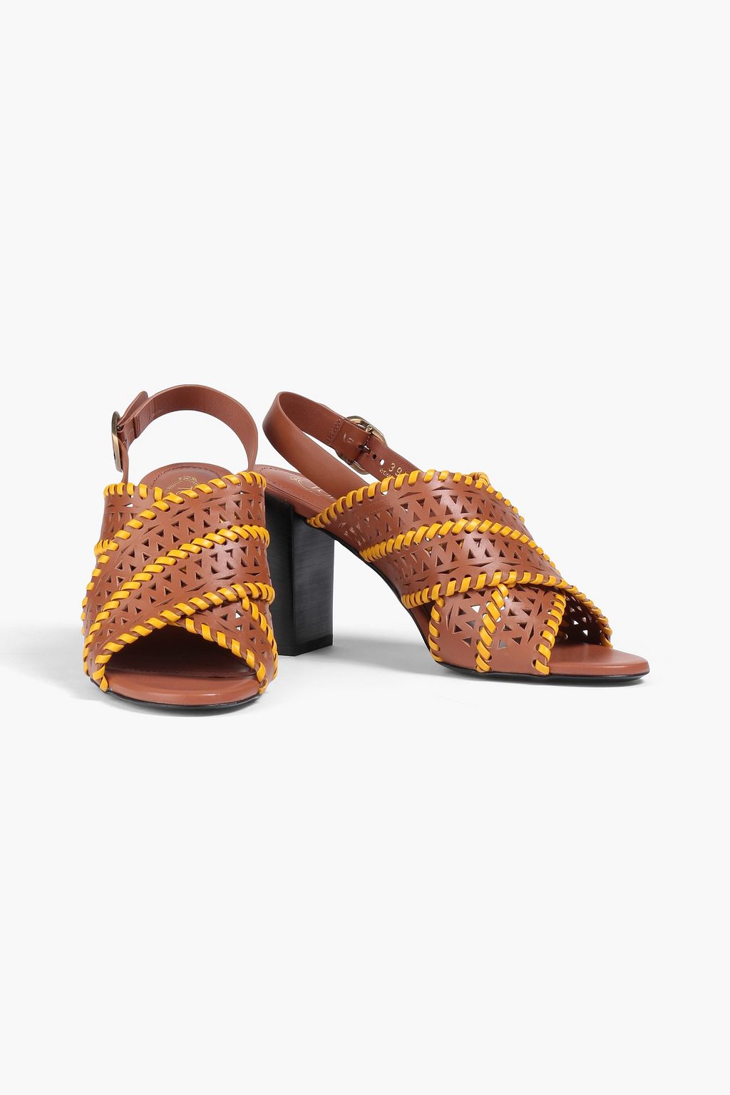 TOD'S Slingback-Sandalen aus lasergeschnittenem Leder