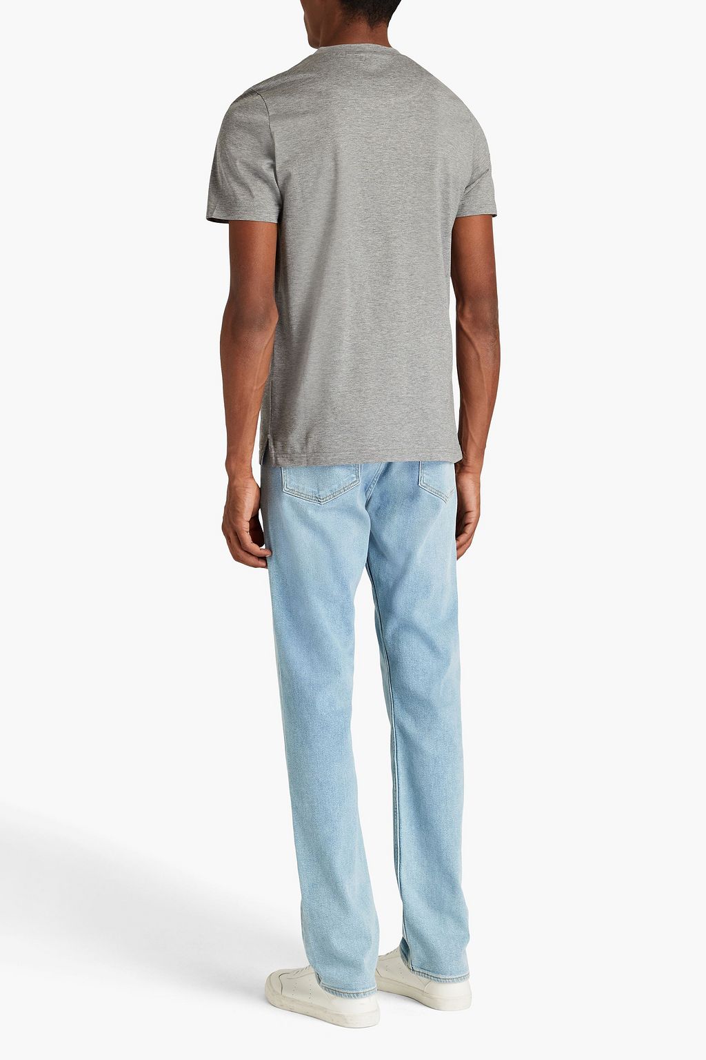 CANALI Mélange printed cotton-jersey T-shirt
