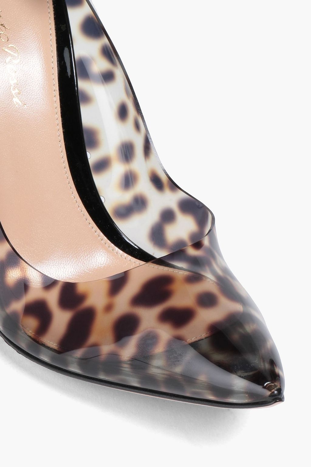 GIANVITO ROSSI Kylie leopardprint PVC slingback pumps THE