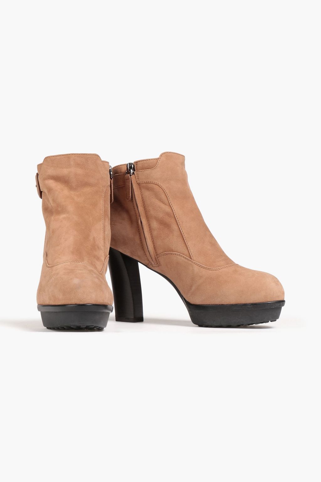 TOD'S Suede platform ankle boots