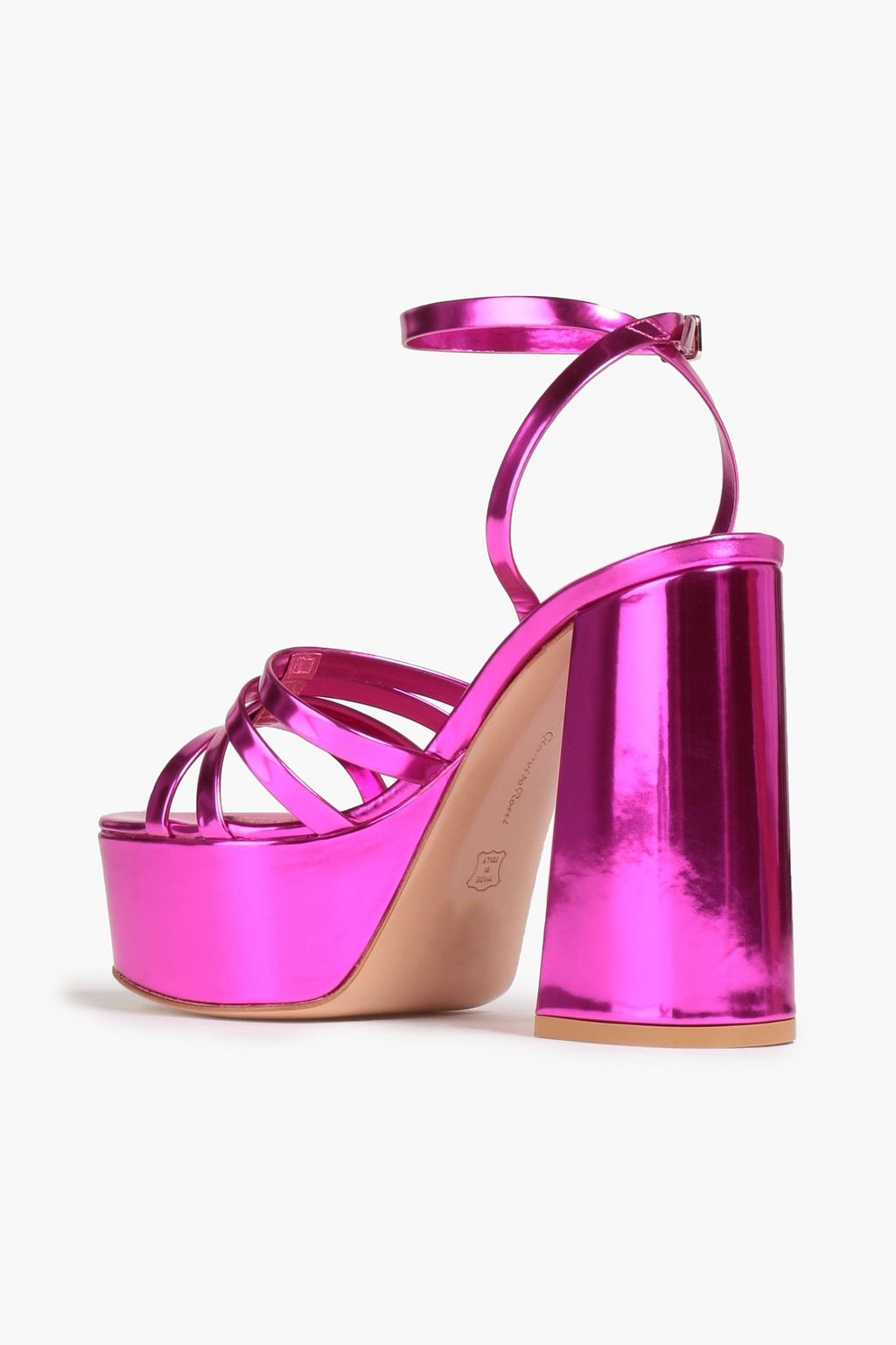 GIANVITO ROSSI Angelica mirrored-leather platform sandals