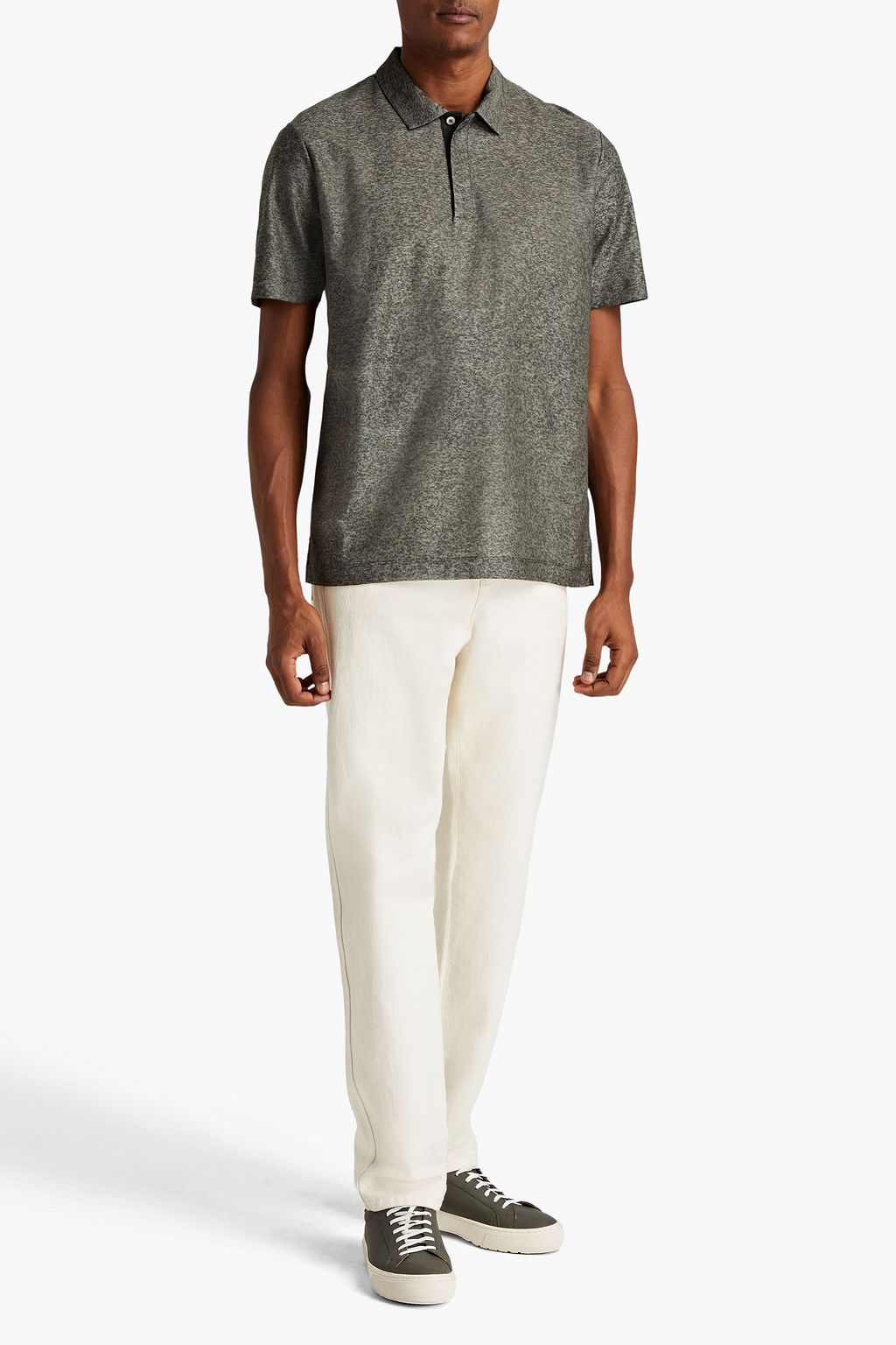 CANALI Cotton-piqué polo shirt