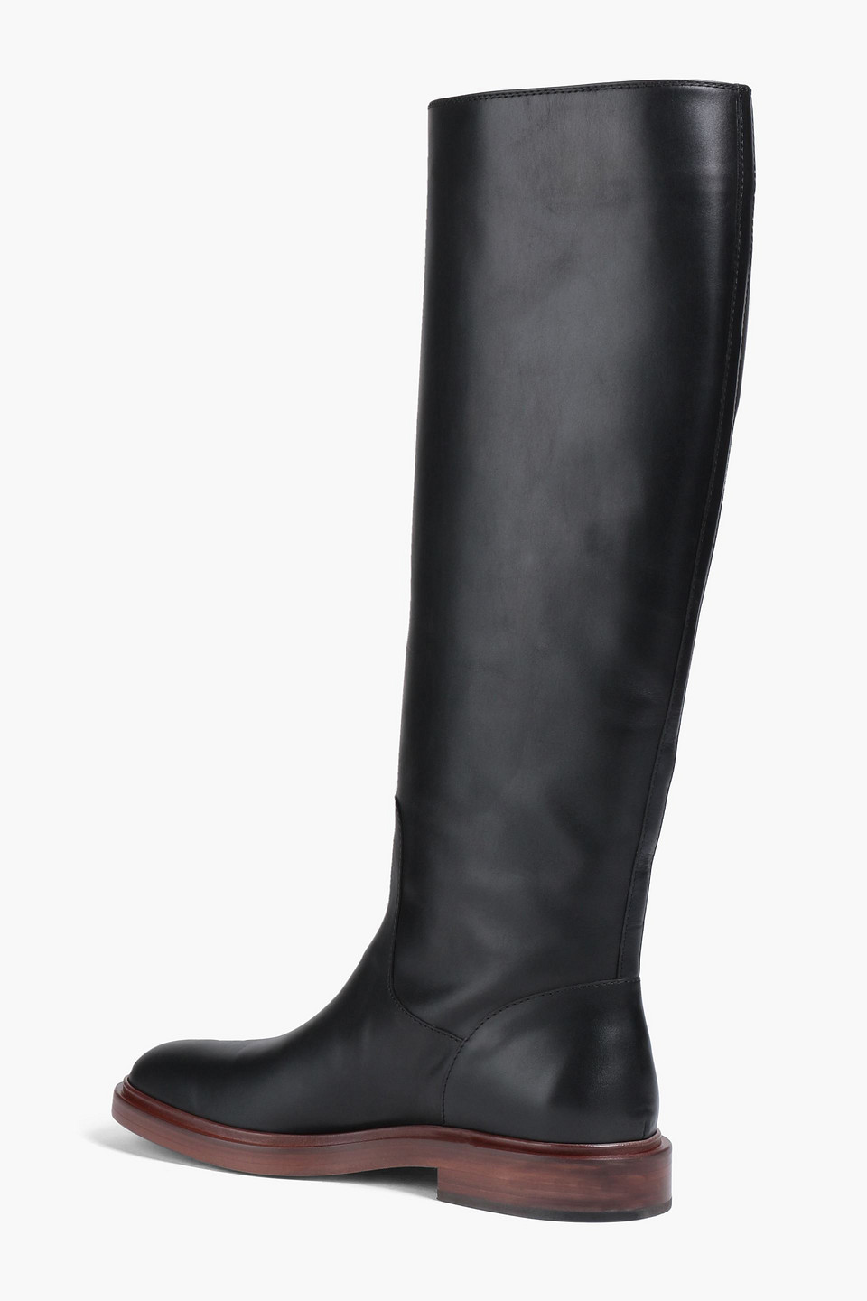 Tod's Leather Knee Boots In Black