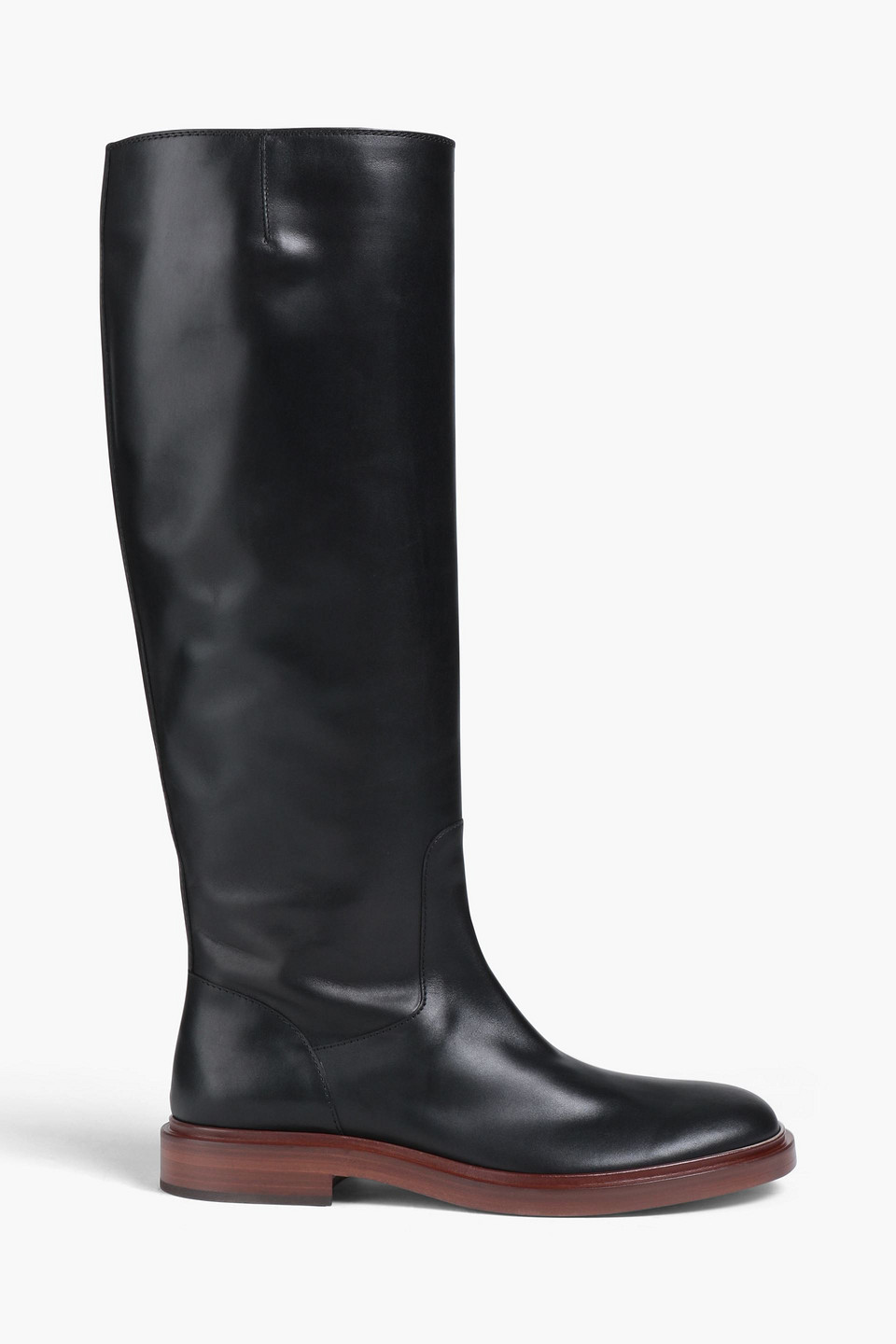 Tod's Leather Knee Boots In Black