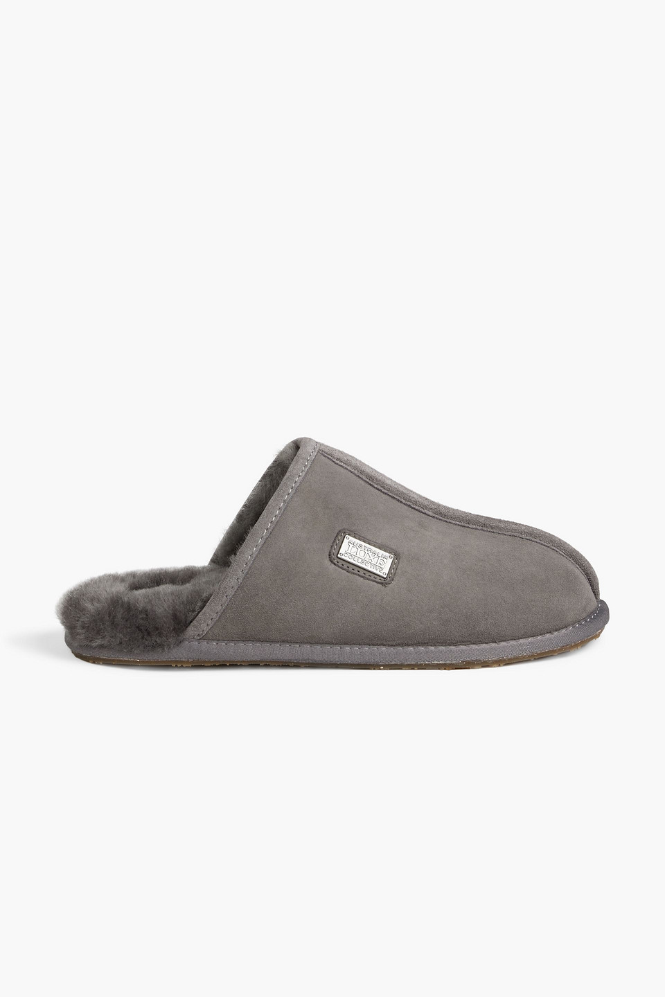 Eleven March 11 Shearling Slippers In Gray