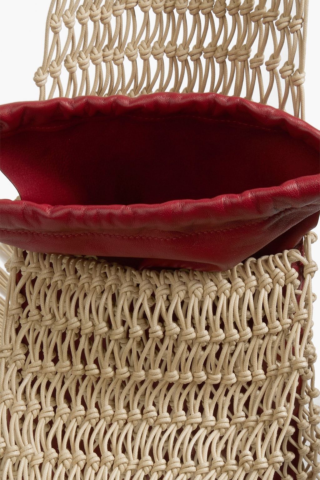 JIL SANDER Fringed woven leather tote