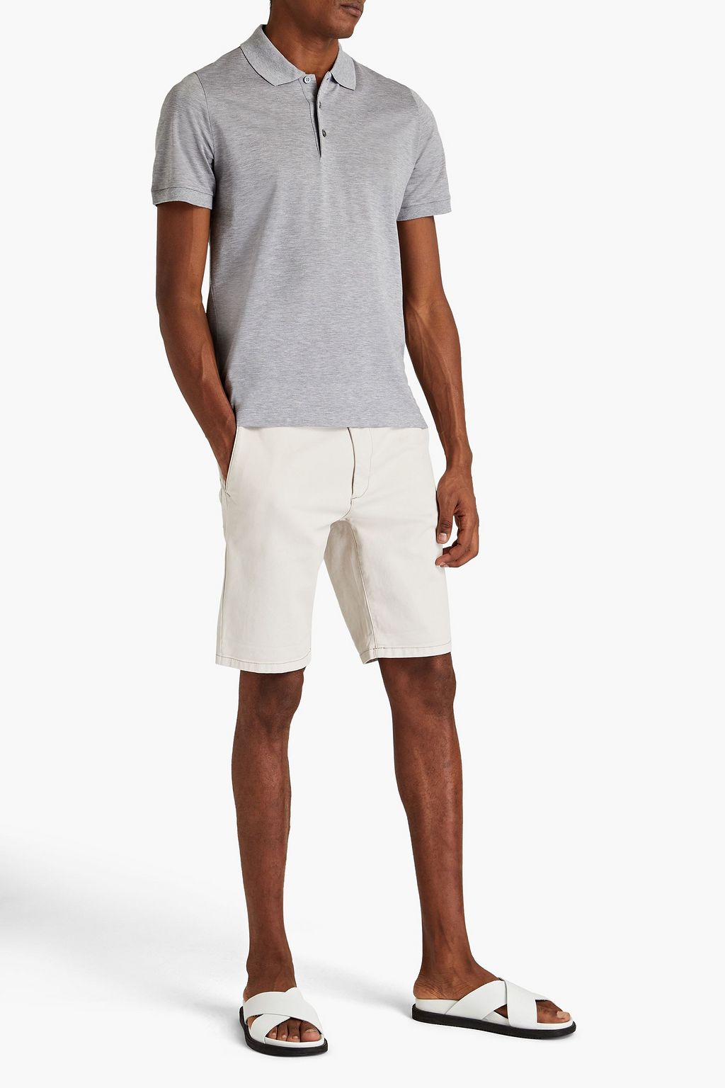 CANALI Cotton-piqué polo shirt