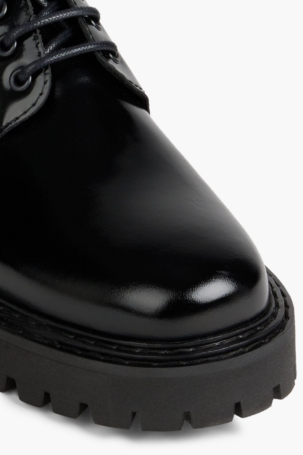 IRIS & INK Hadley patent-leather brogues