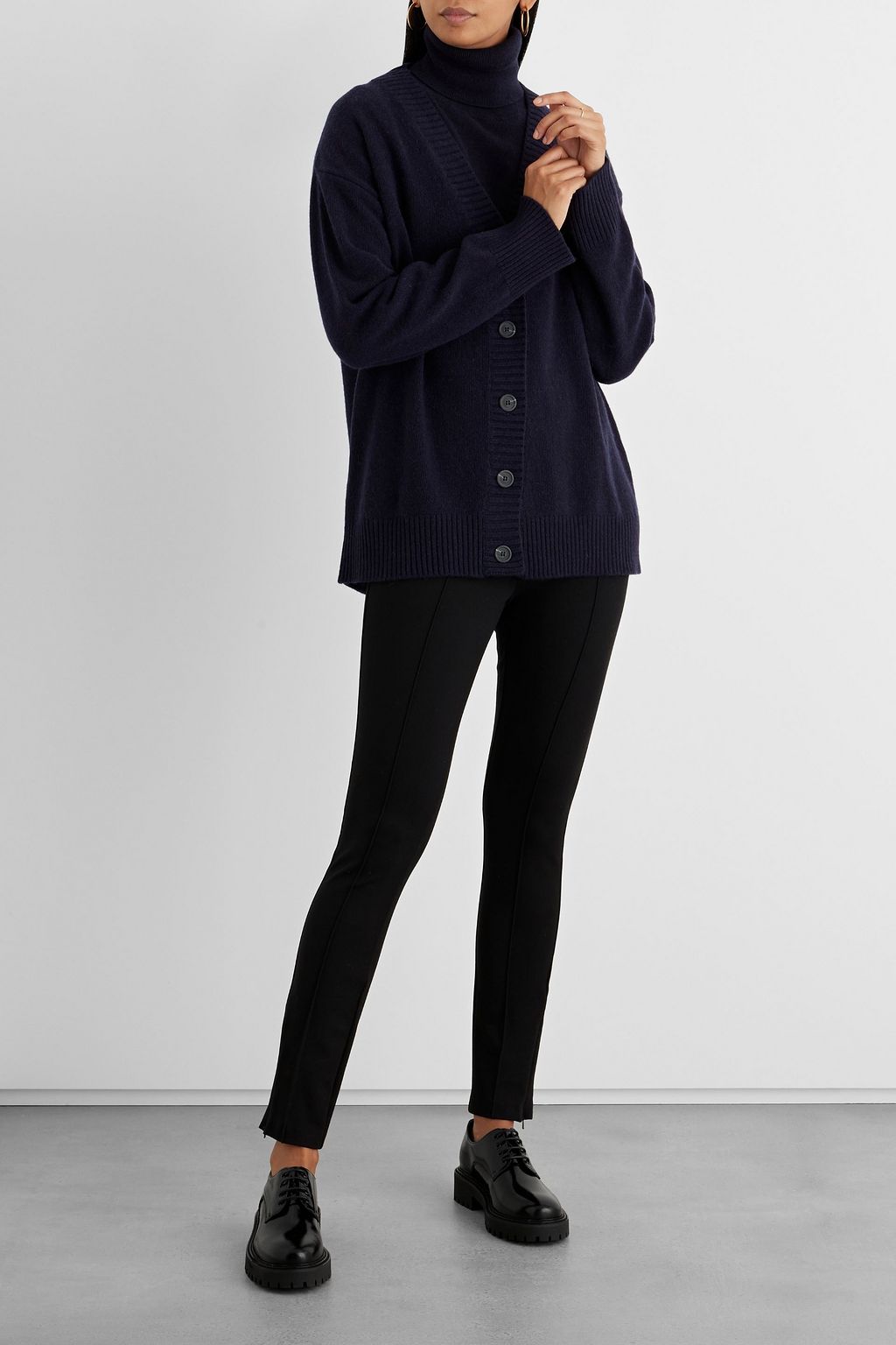 IRIS & INK Hadley patent-leather brogues