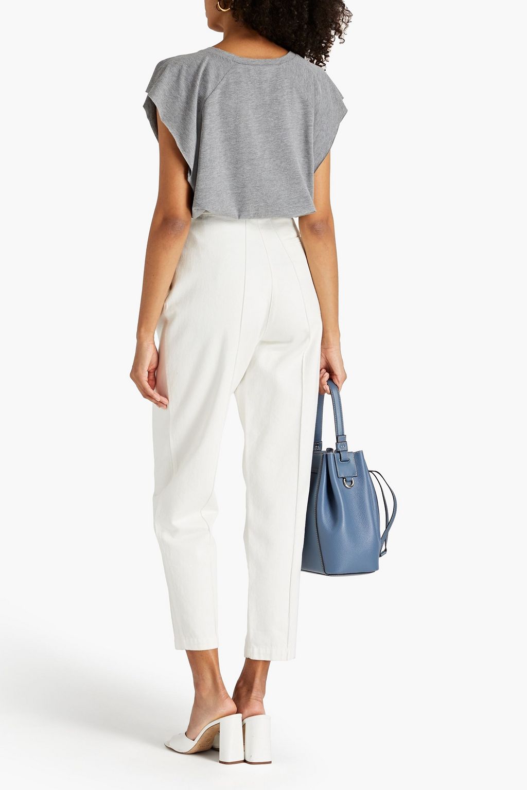 ZEYNEP ARCAY Cropped printed cotton-jersey T-shirt