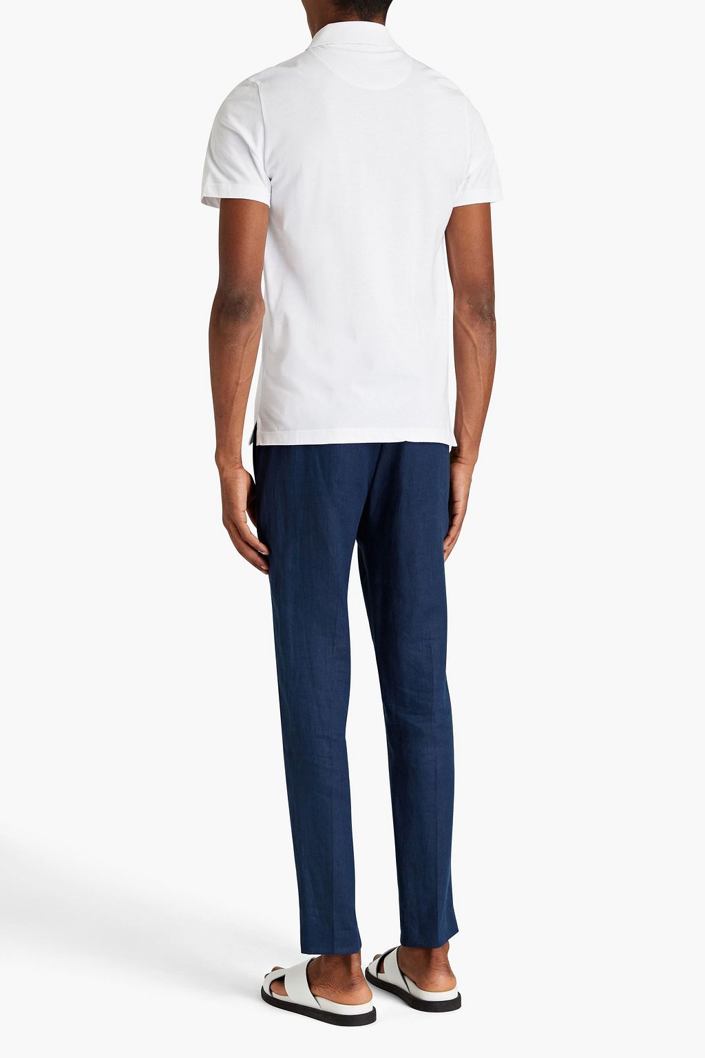 CANALI Cotton-jersey polo shirt