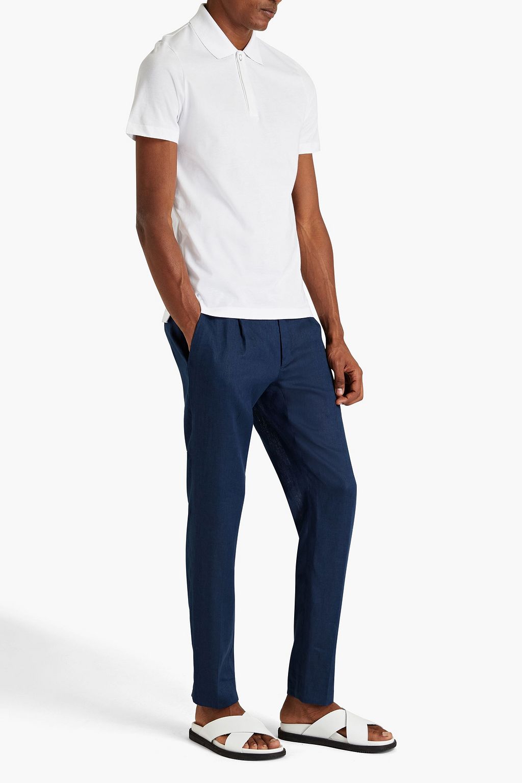 CANALI Cotton-jersey polo shirt