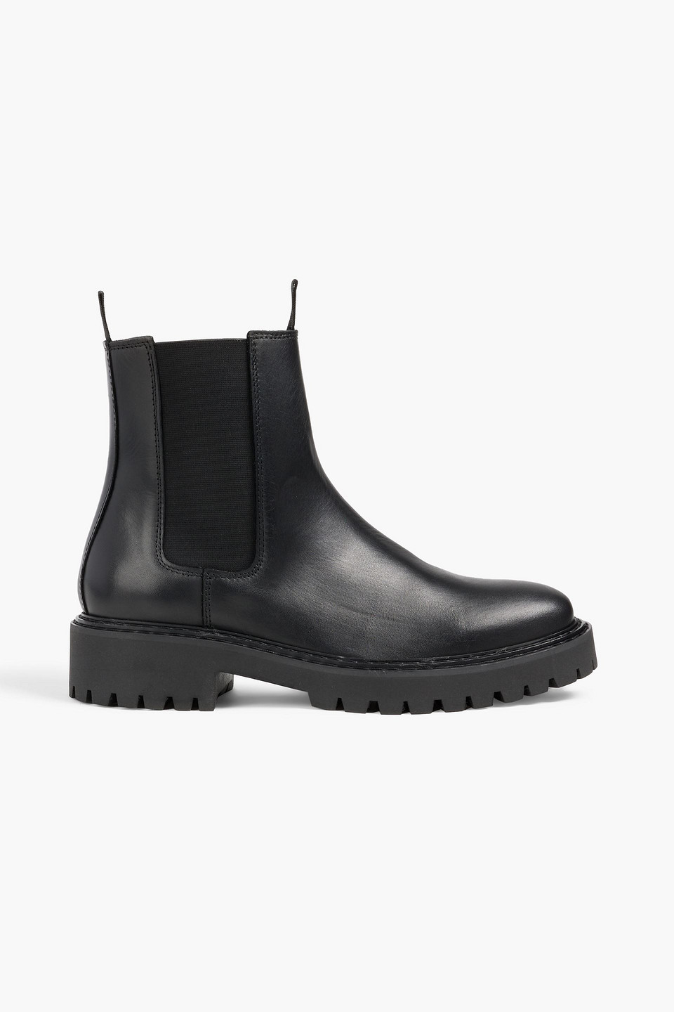 Iris & Ink Agatha Leather Chelsea Boots In Black