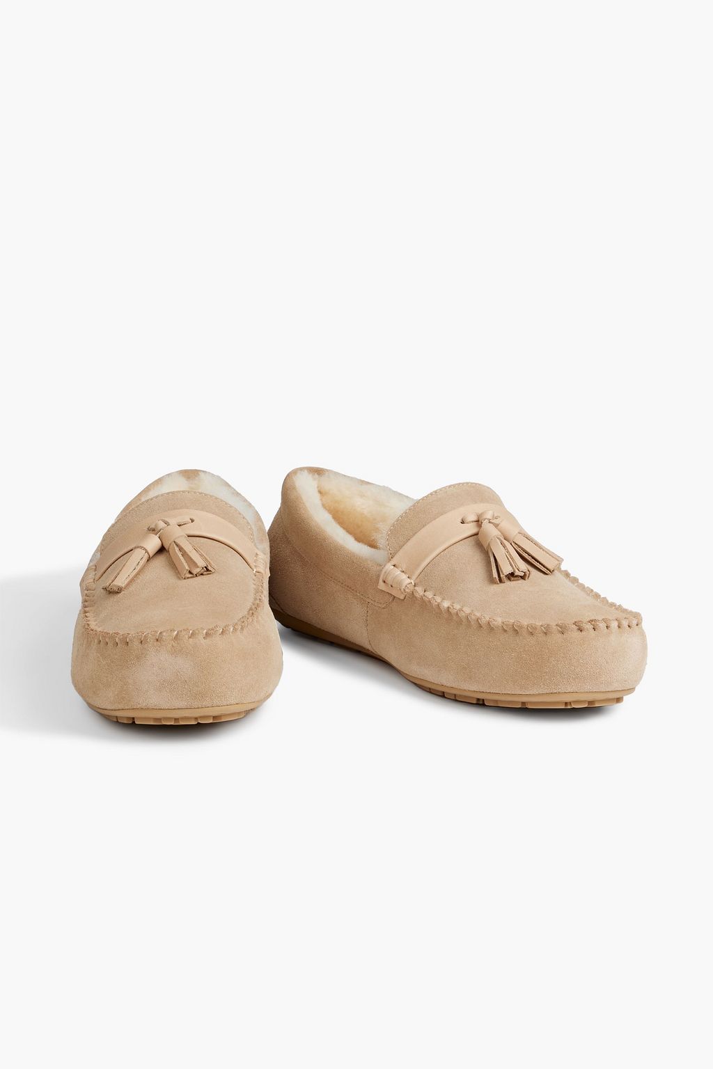 AUSTRALIA LUXE COLLECTIVE Hamilton shearling-lined suede slippers