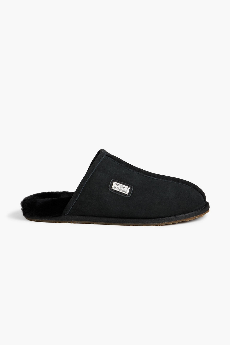 Eleven March 11 Shearling Slippers In Black