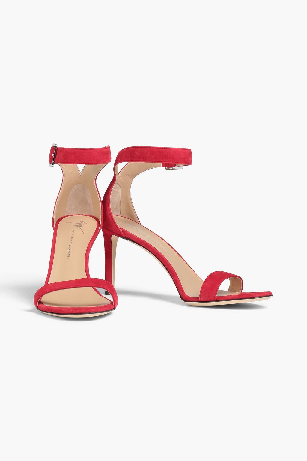 GIUSEPPE ZANOTTI صندل ’بيسيك’ من الجلد السويدي بكعب مقاس 85