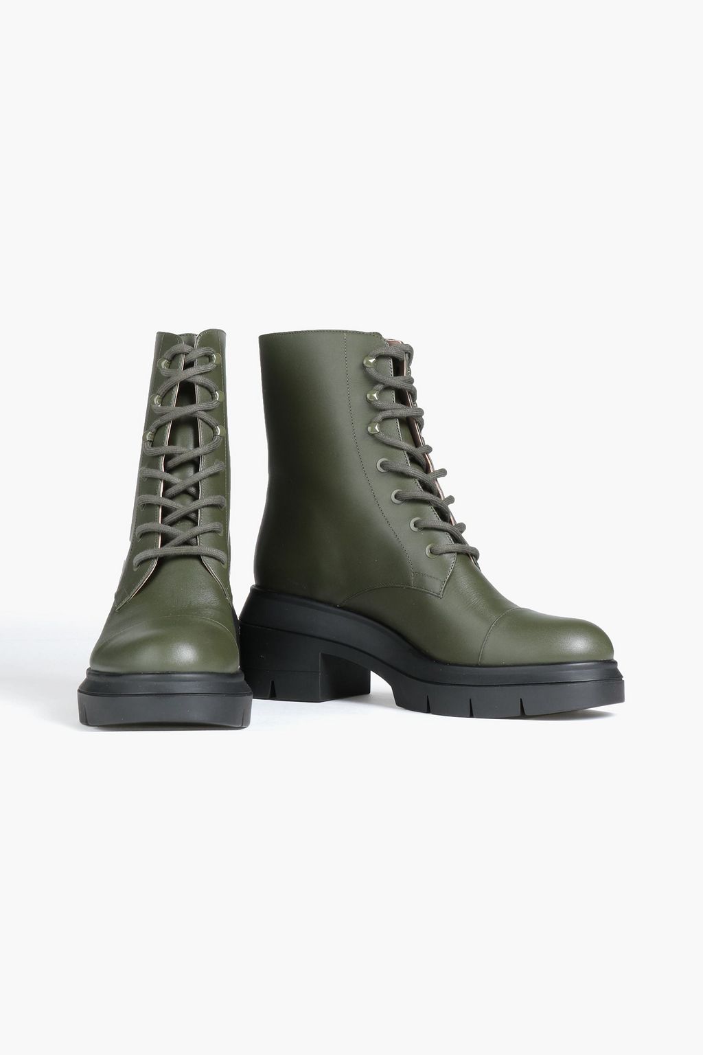STUART WEITZMAN Nisha leather combat boots