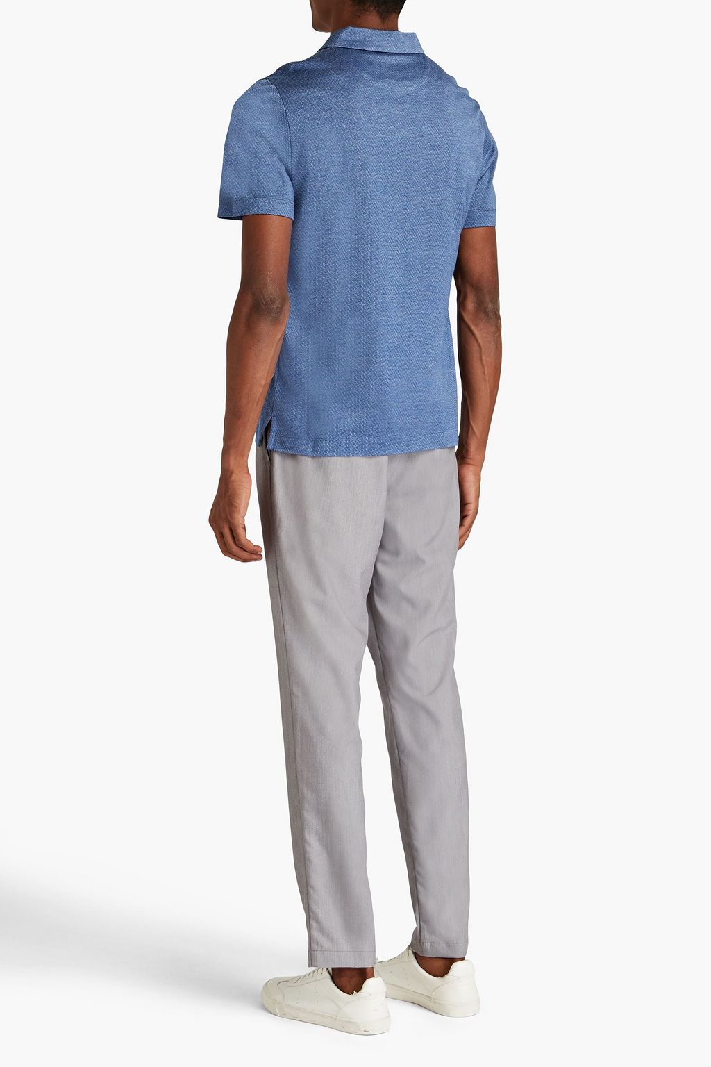 CANALI Cotton-jersey polo shirt