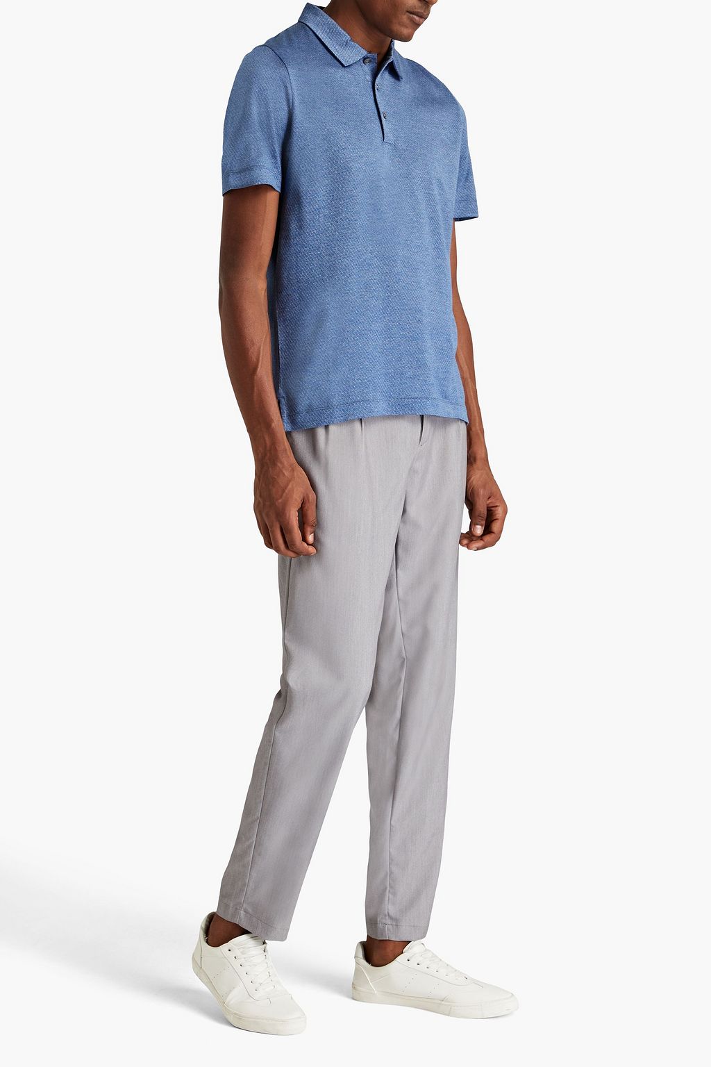 CANALI Cotton-jersey polo shirt