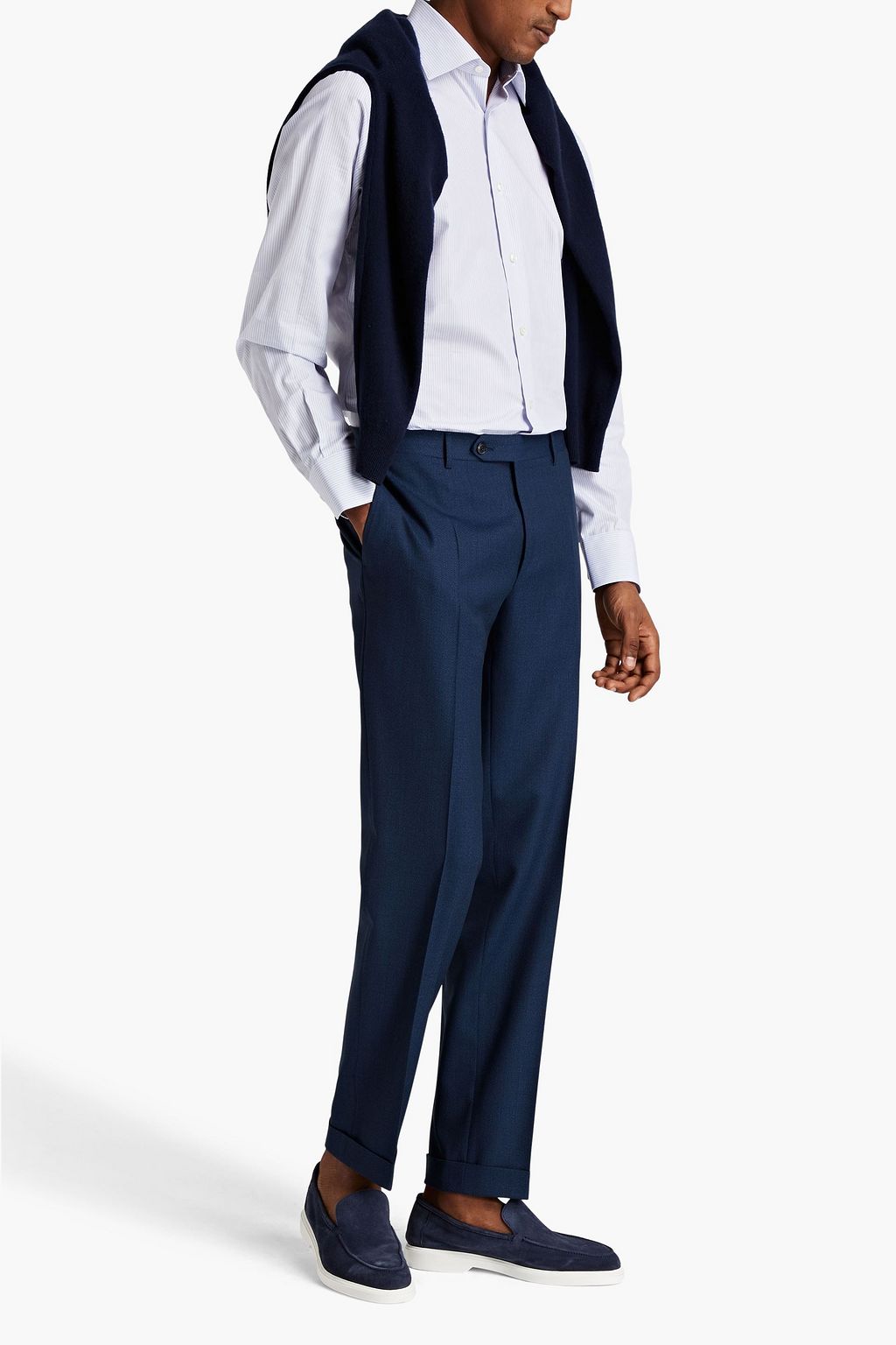 CANALI Striped cotton shirt