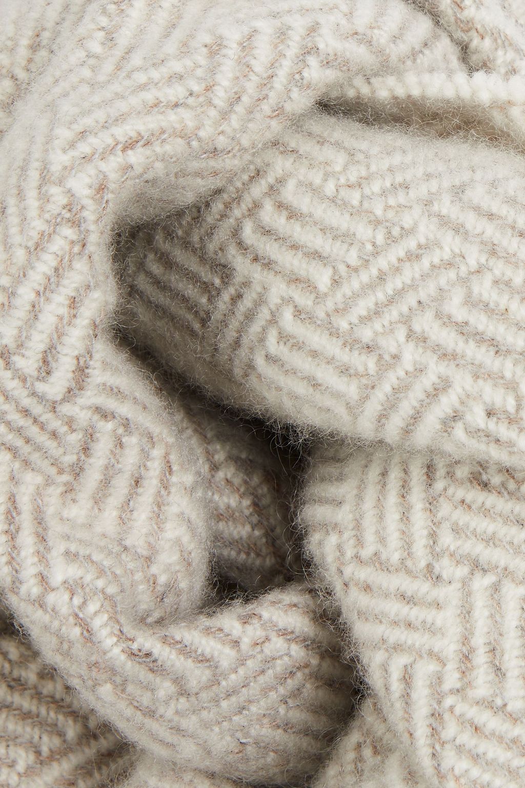 CANALI Jacquard-knit cashmere scarf