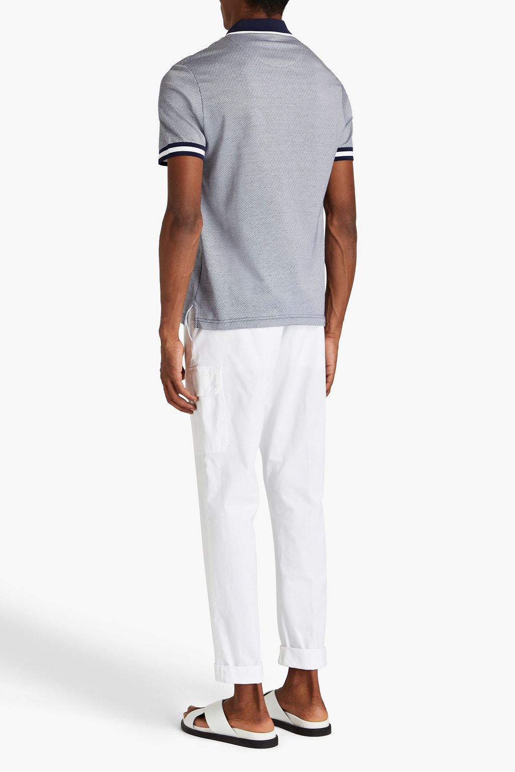 CANALI Cotton-jersey polo shirt