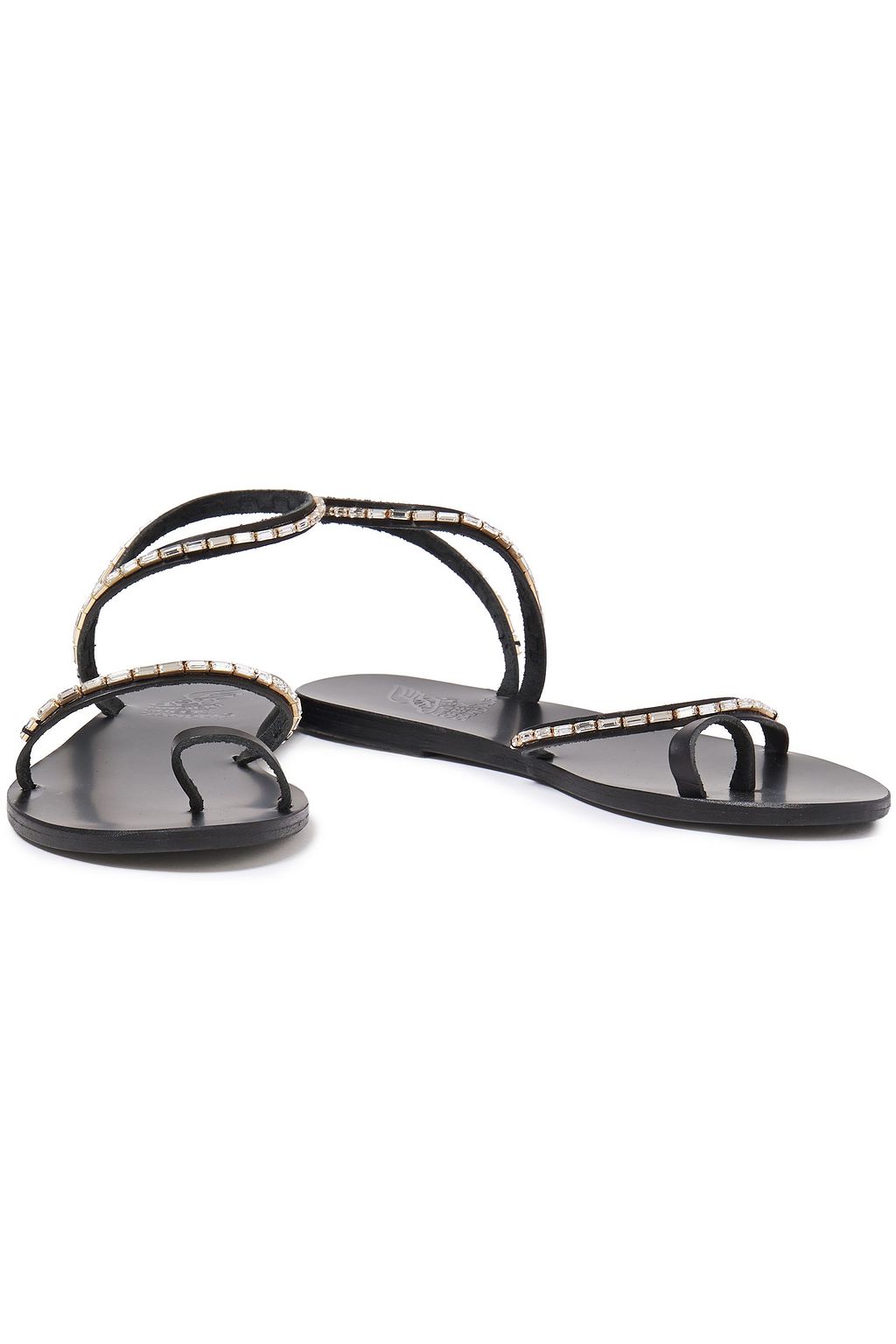 ANCIENT GREEK SANDALS Apli Eleftheria crystal-embellished leather sandals