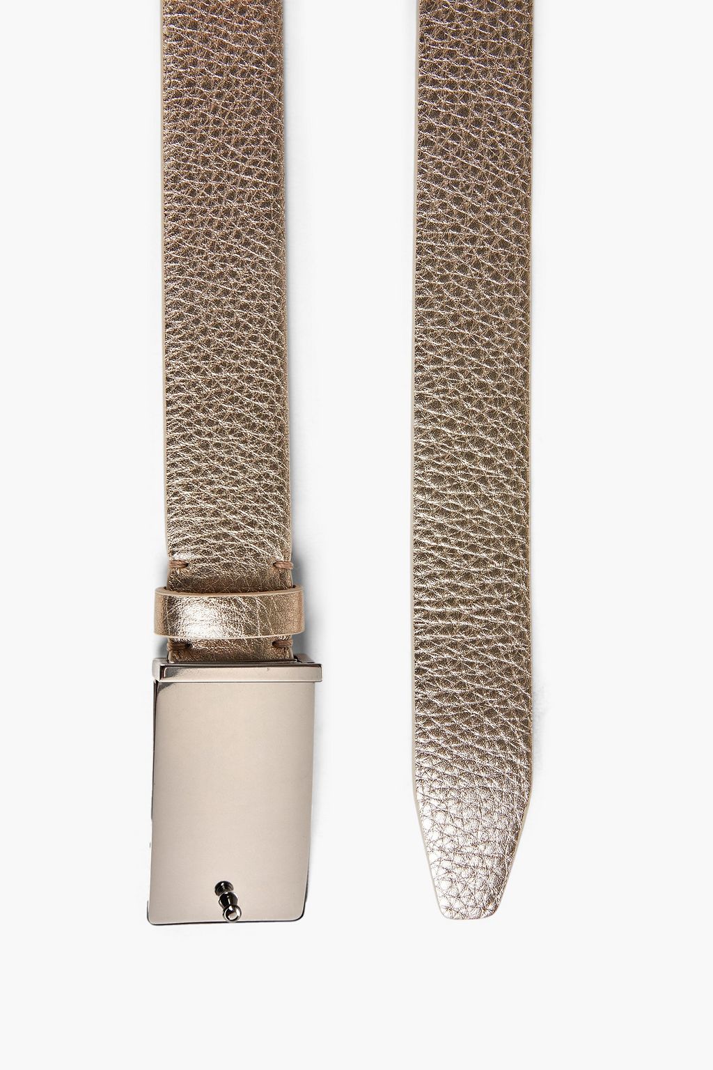 BRUNELLO CUCINELLI Metallic pebbled-leather belt
