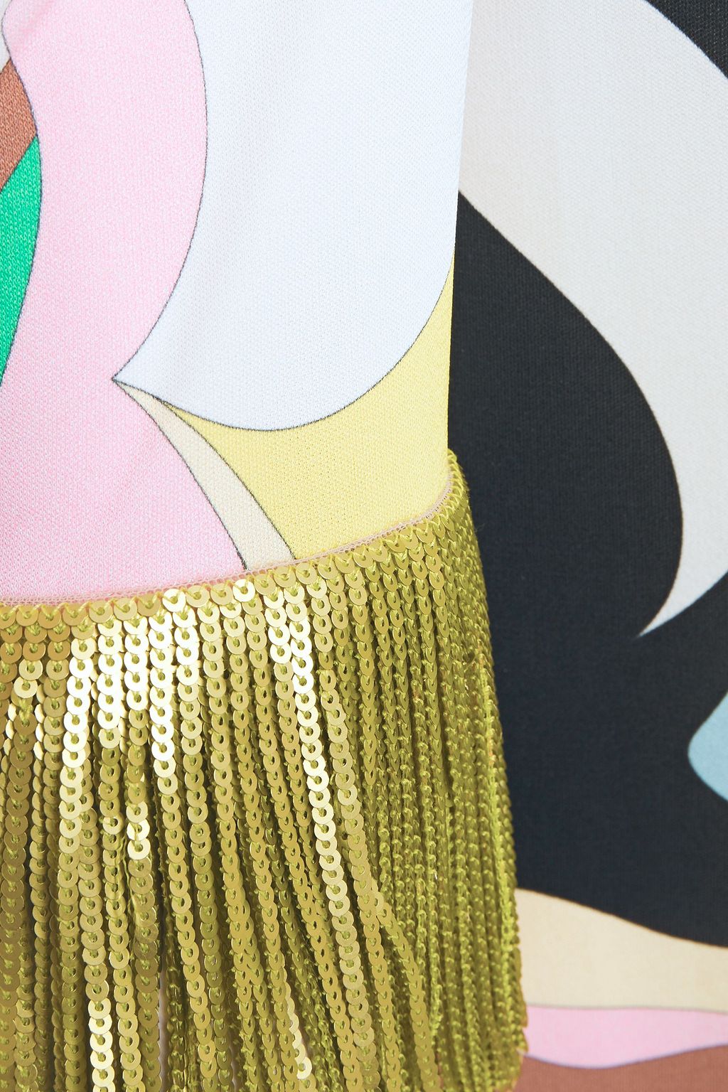 EMILIO PUCCI Sequin-embellished printed stretch-jersey top