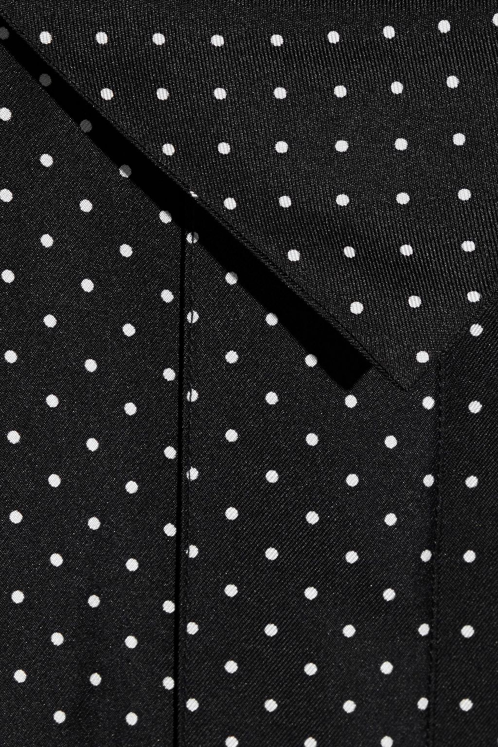 VICTORIA BECKHAM Polka-dot silk-twill shirt
