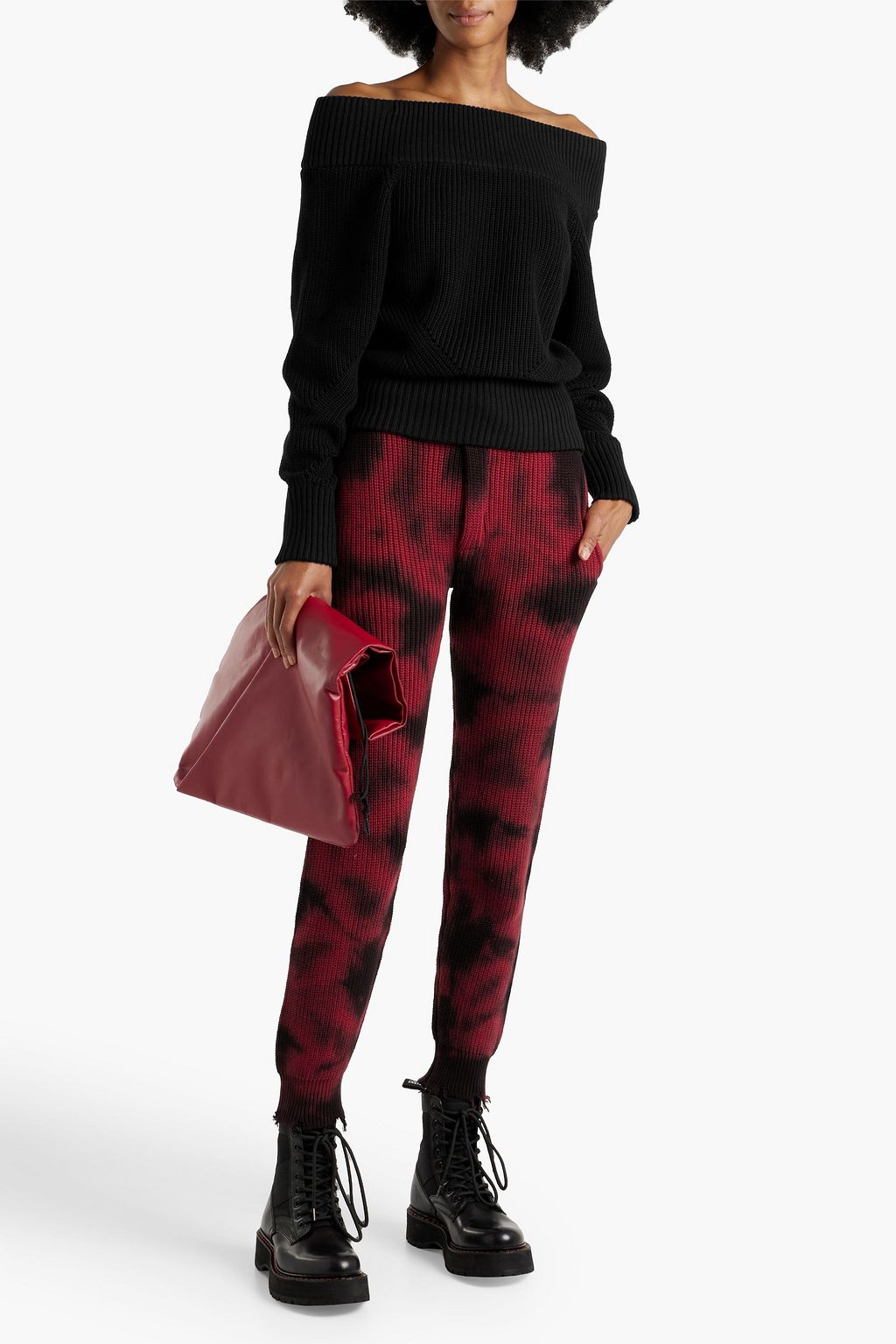 SER.O.YA Tie-dyed cotton track pants
