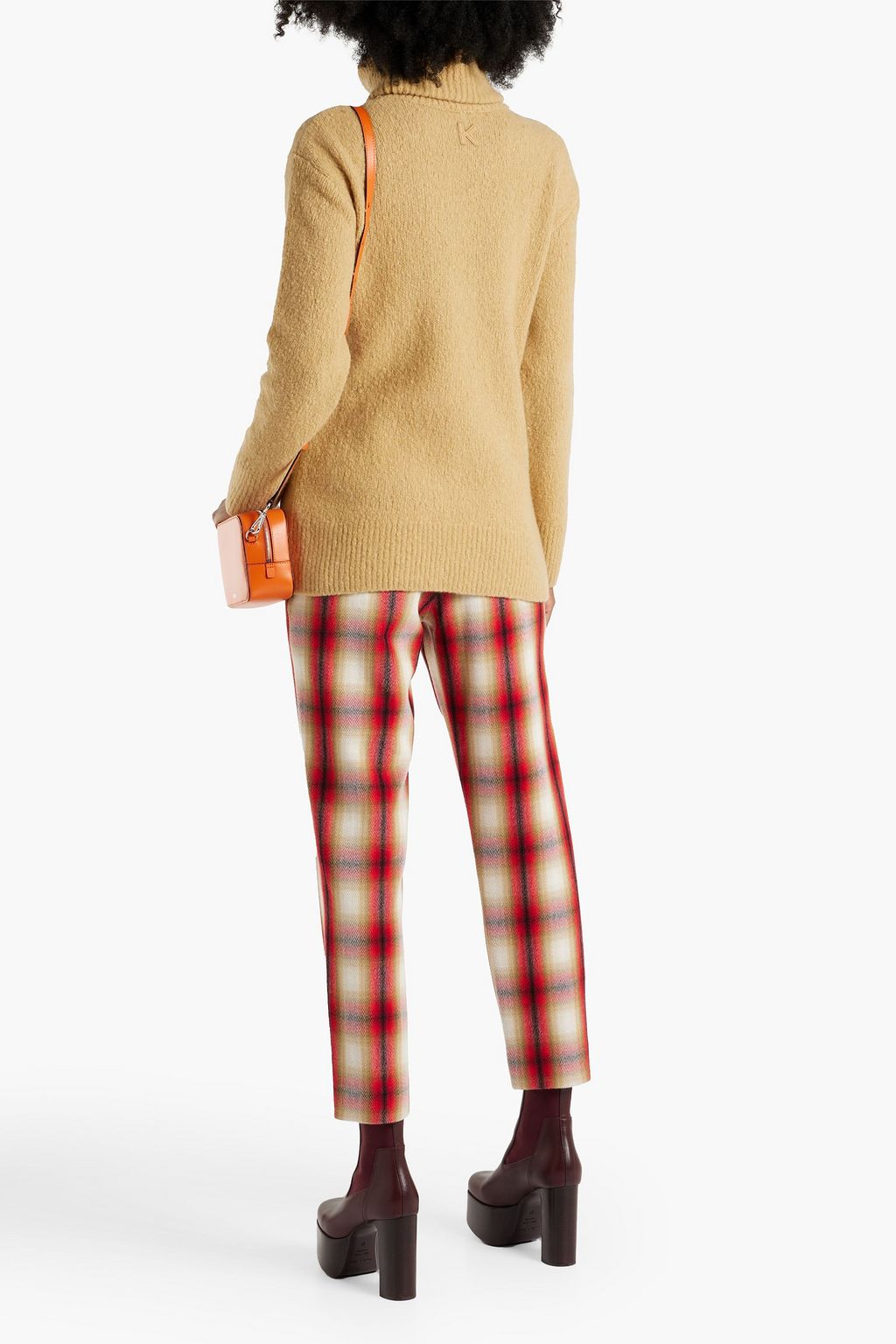 KENZO Brushed bouclé-knit wool-blend turtleneck sweater