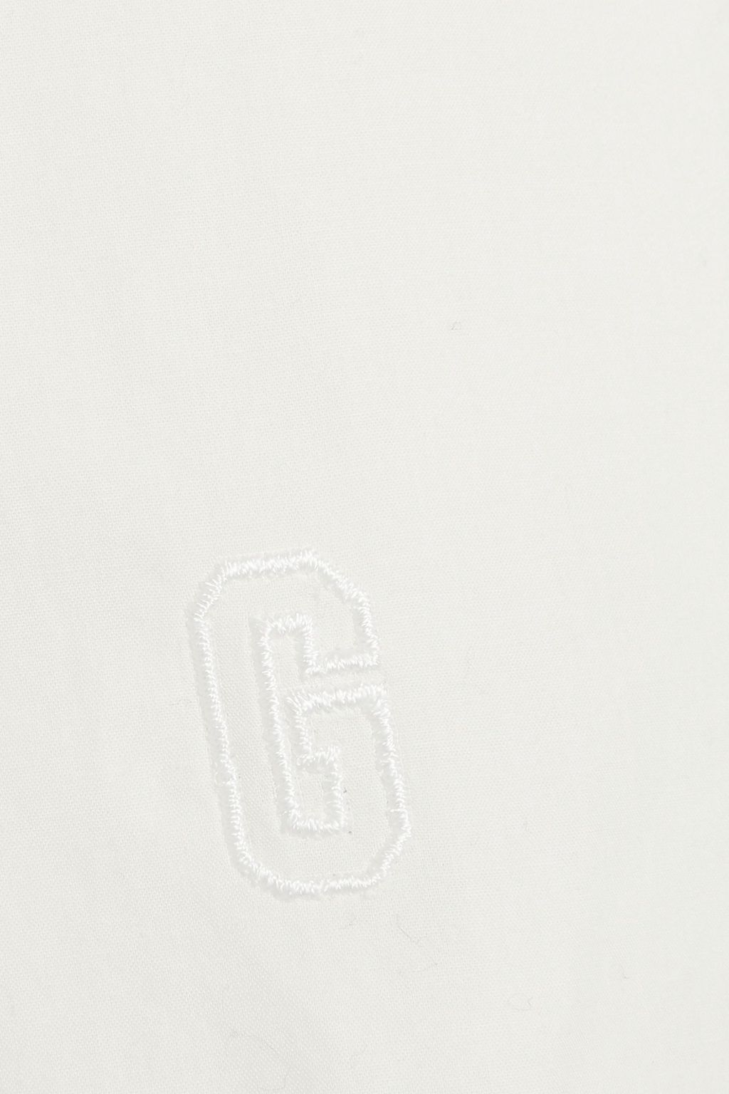 GANNI Ruffled cotton-poplin blouse