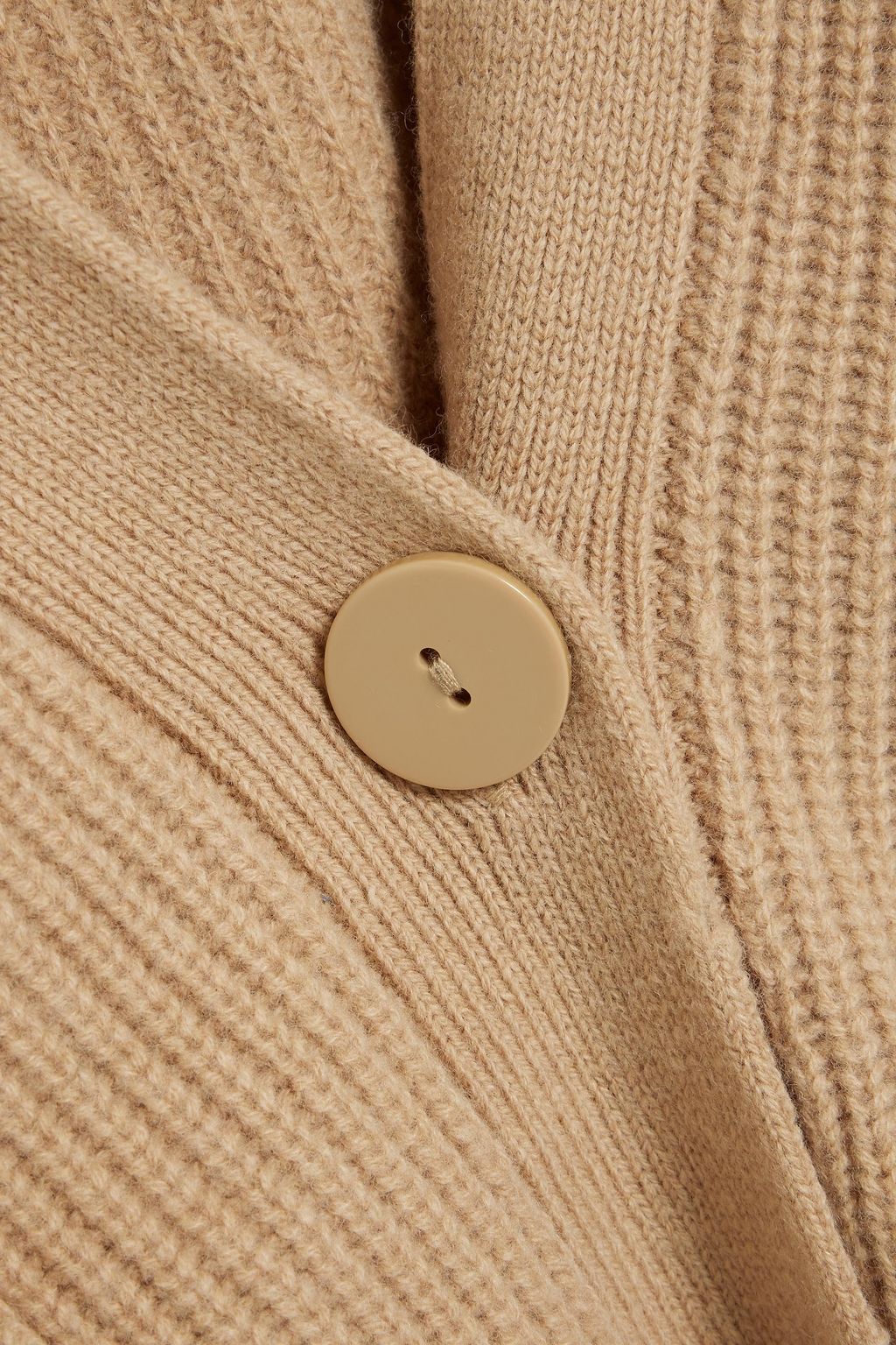 SER.O.YA Amanda belted distressed ribbed wool cardigan