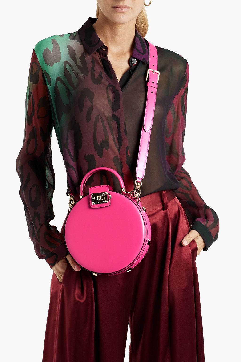 FERRAGAMO Studio leather shoulder bag