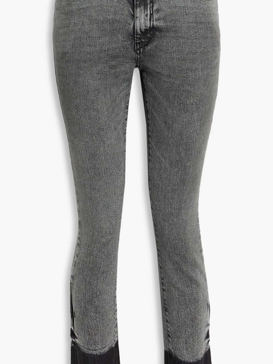 toya two-tone high-rise slim-leg jeans