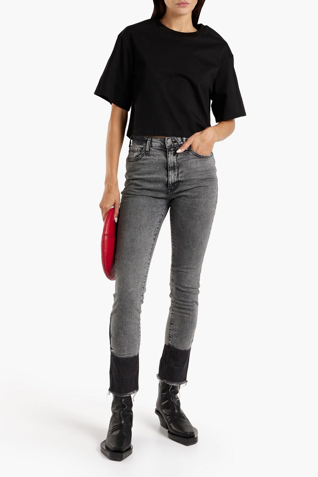 SER.O.YA Toya two-tone high-rise slim-leg jeans