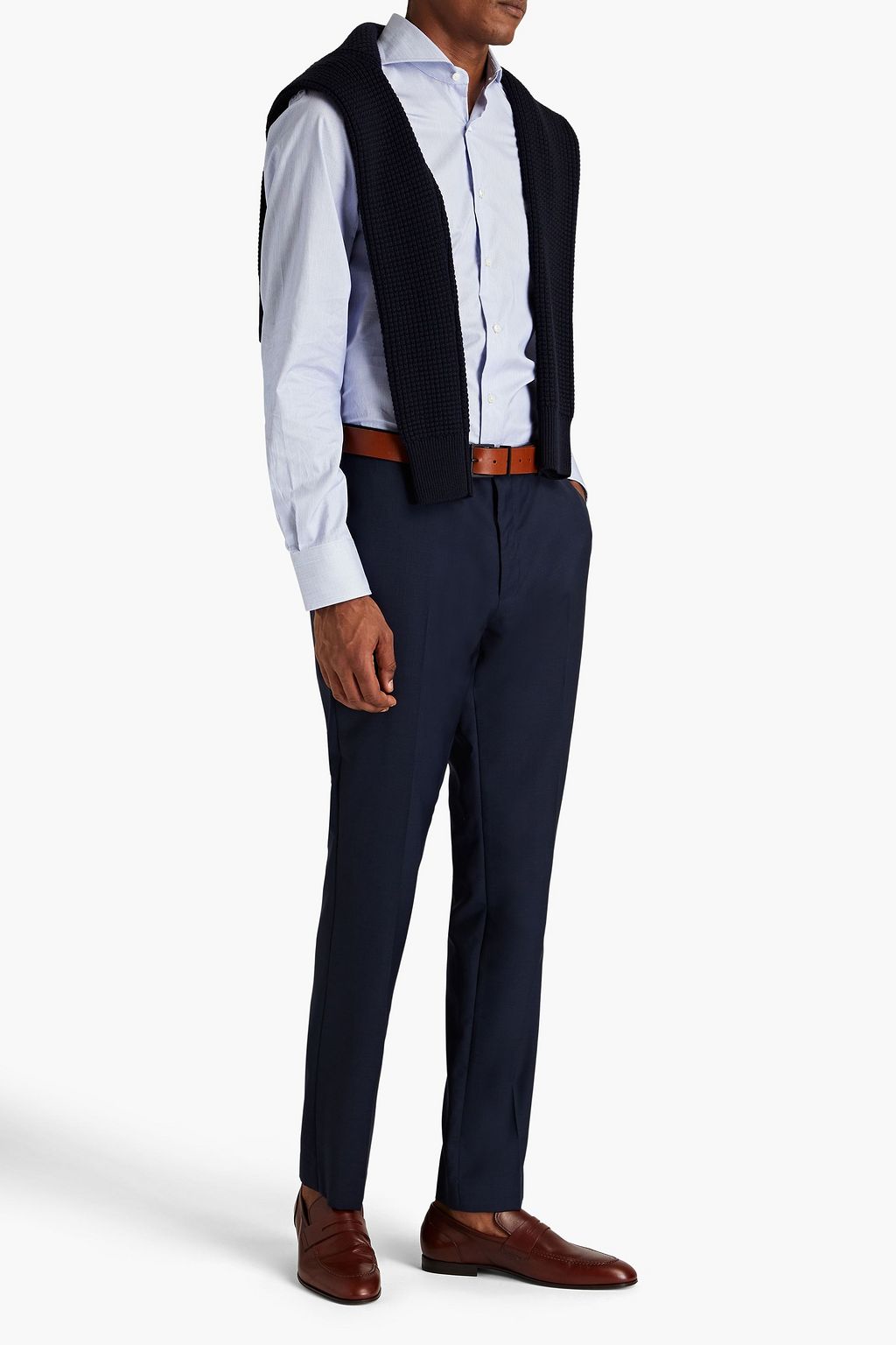 CANALI Striped cotton shirt