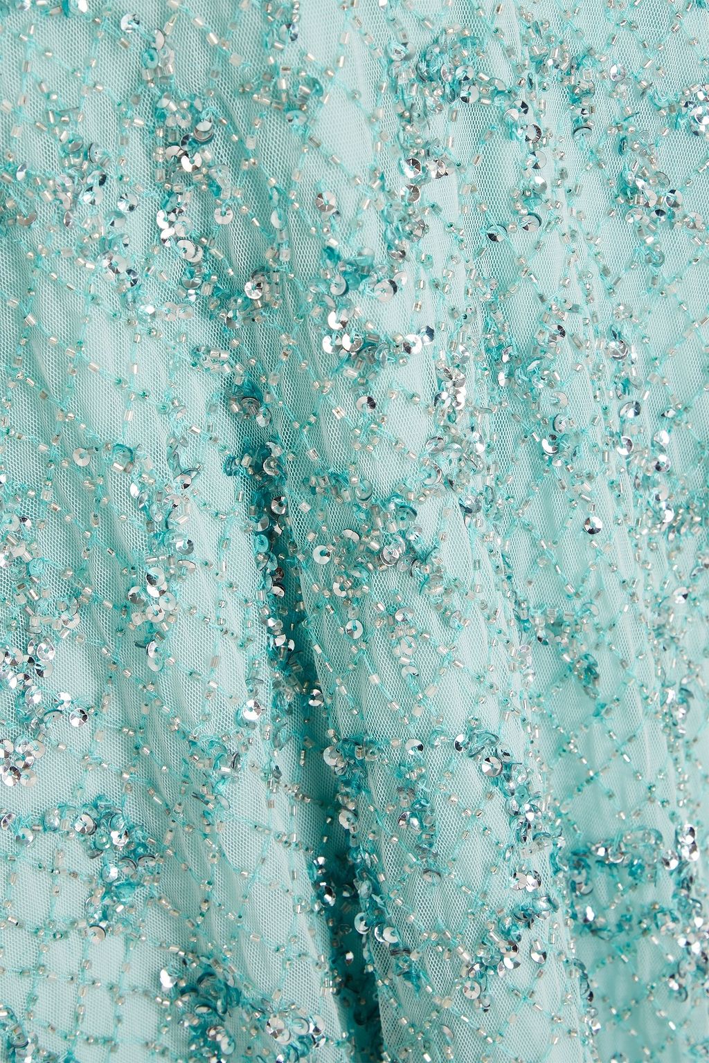 AIDAN MATTOX Embellished tulle dress