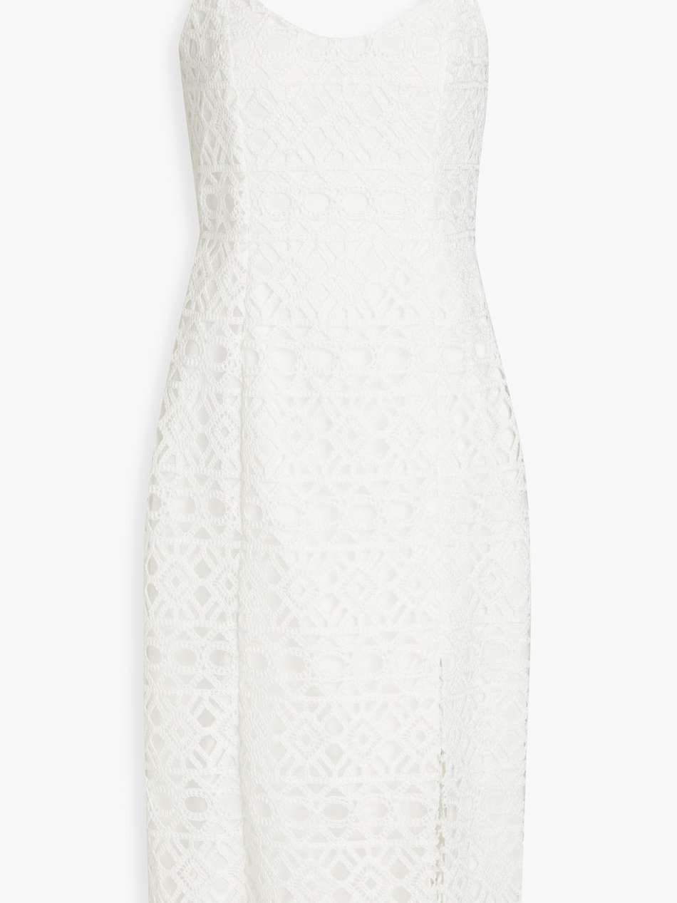 cutout crochet midi dress