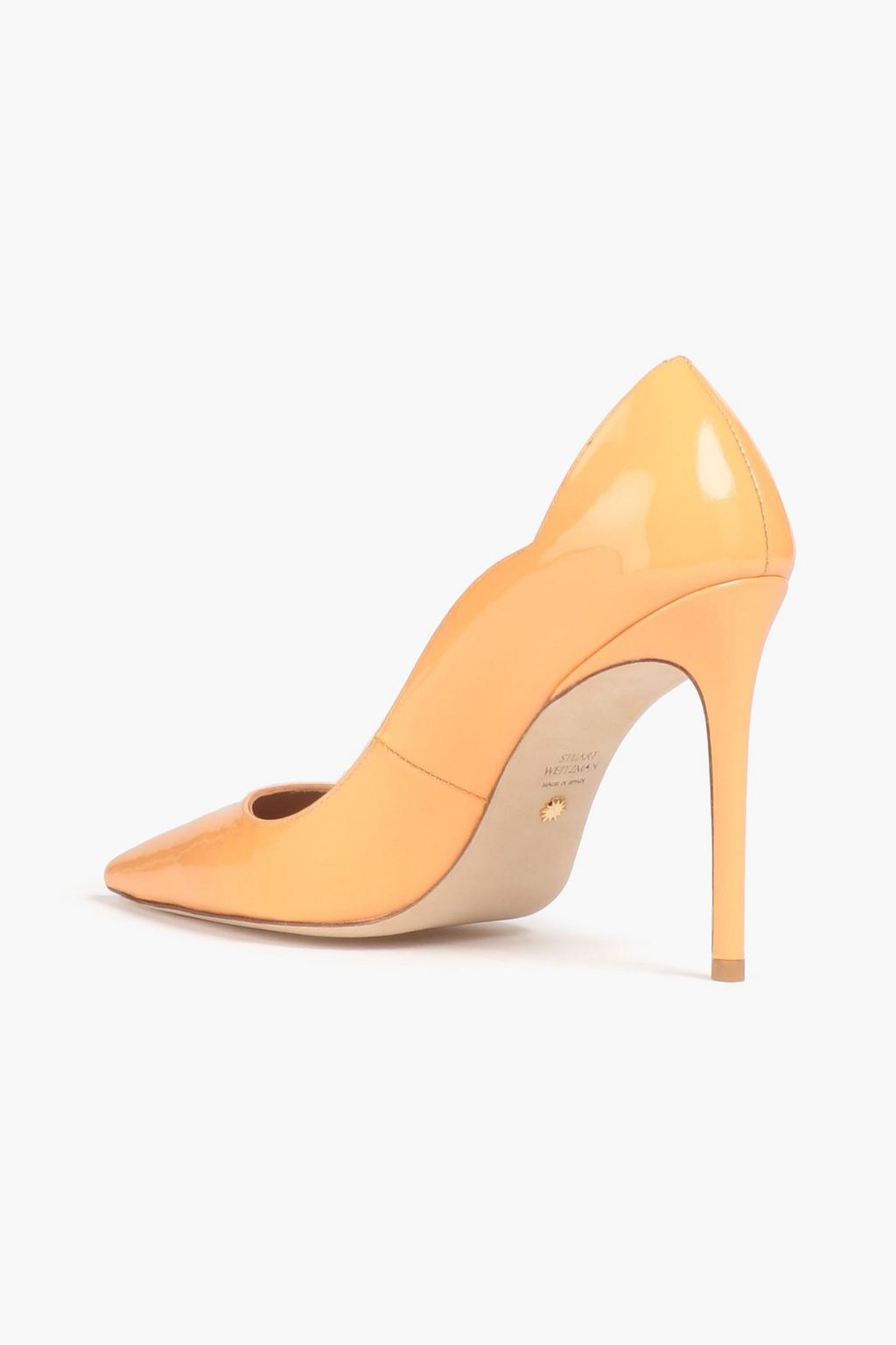STUART WEITZMAN Stuart 100 Pumps aus Lackleder mit Muschelsaum