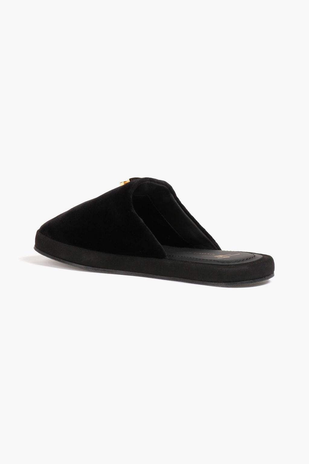 GIUSEPPE ZANOTTI Therese 05 appliquéd velvet slippers