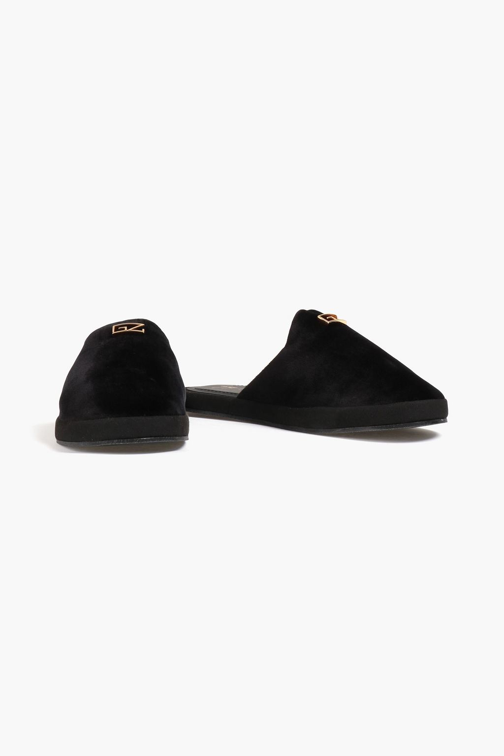 GIUSEPPE ZANOTTI Therese 05 appliquéd velvet slippers