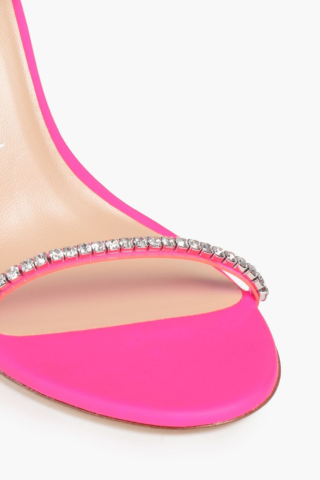 STUART WEITZMAN PVC 트리밍 장식 디테일 가죽 샌들