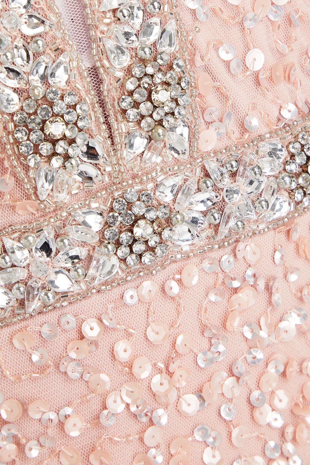 AIDAN MATTOX Embellished tulle gown