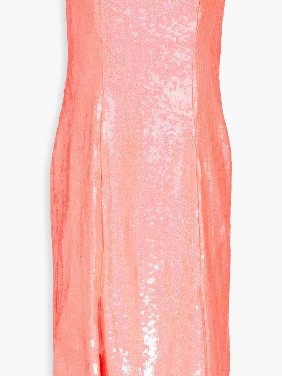strapless sequin-embellished jersey mini dress