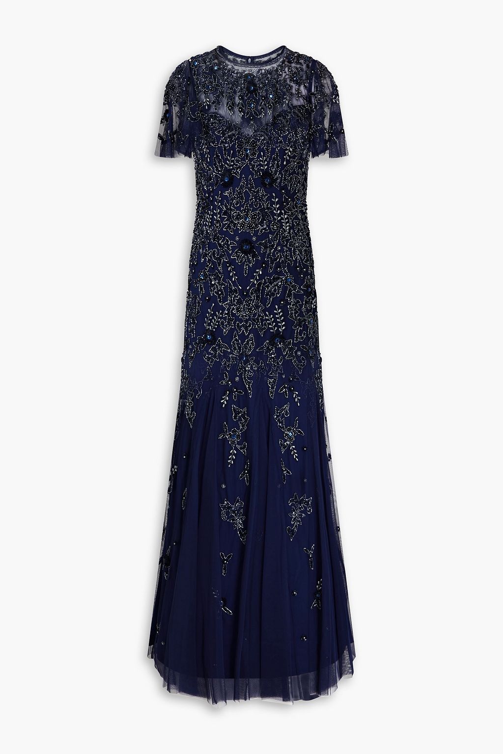 Anastasia beaded tulle on sale gown by aidan mattox