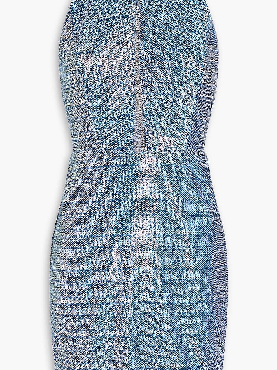 sequined tulle mini dress